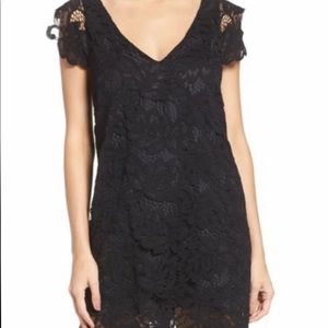 BB DAKOTA Black Lace Tunic Dress